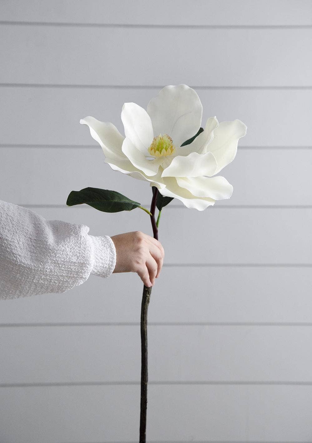 A&B Home Group Inc. - Wholesale Artificial Flowers - 12x6x30" Almost Real Magnolia Stem, White0