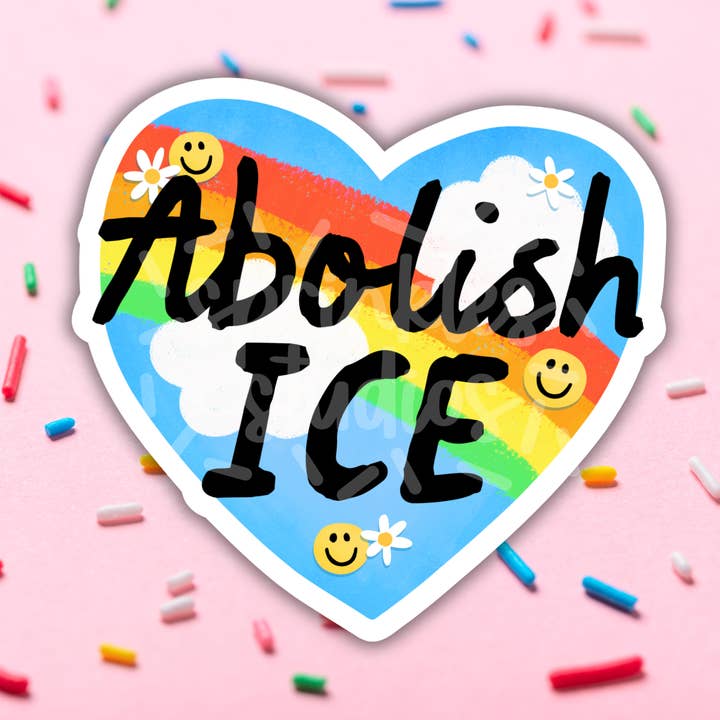 Abolish ICE Vinyl Sticker for wholesale by Sprinkles Studios