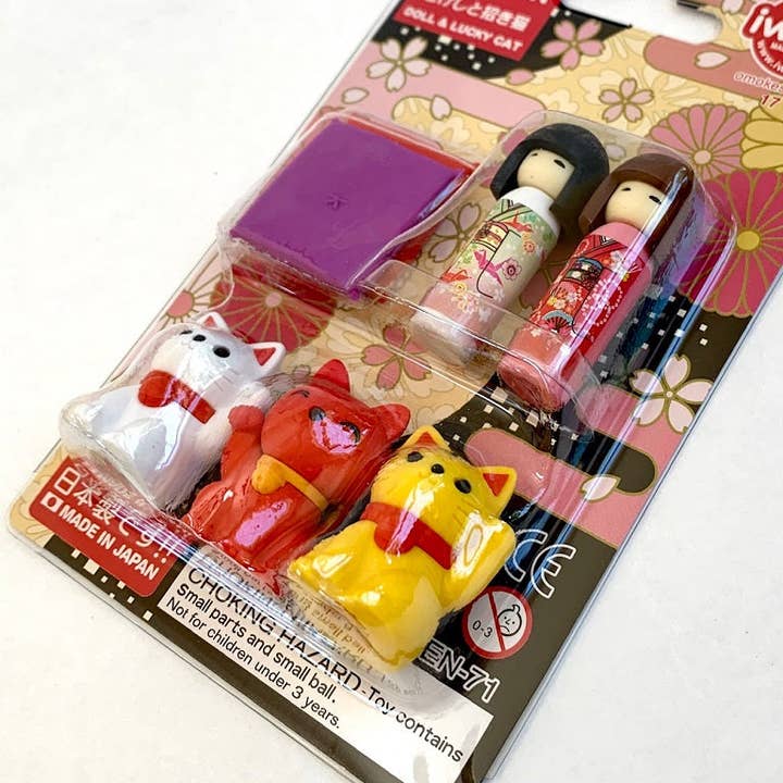 BCmini - Wholesale Eraser - Iwako Japanese Doll and Cat Card