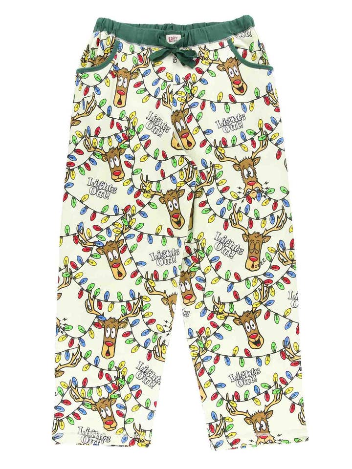 Calças de Pijama Verdes para Mulher Lights Out por atacado de Lazy One