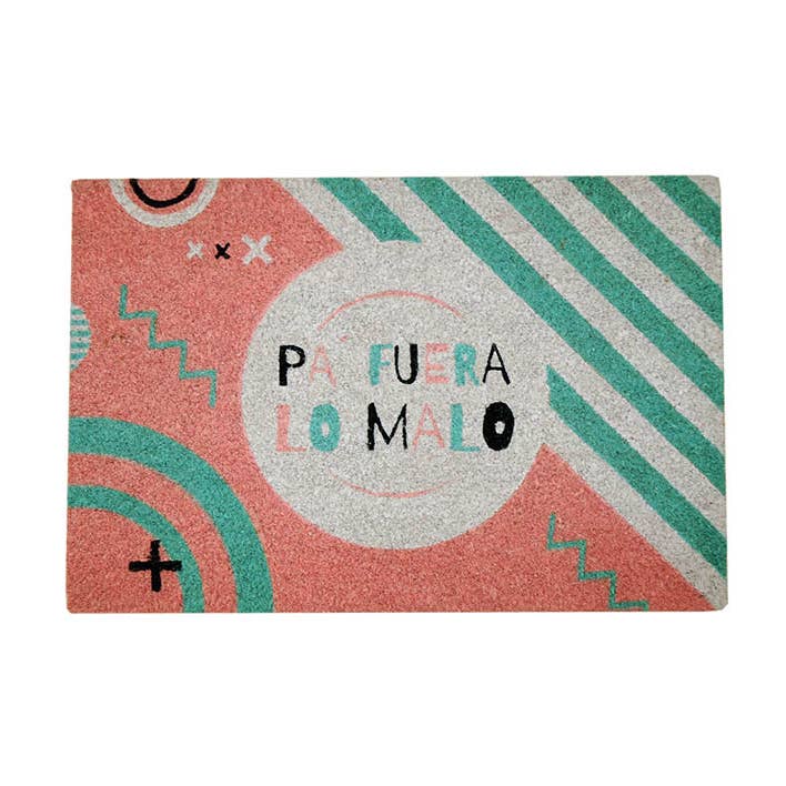 PAILLASSON 40X60 'DEHORS LE MAUVAIS' pour la vente par Aktual / Dekora Import S.A
