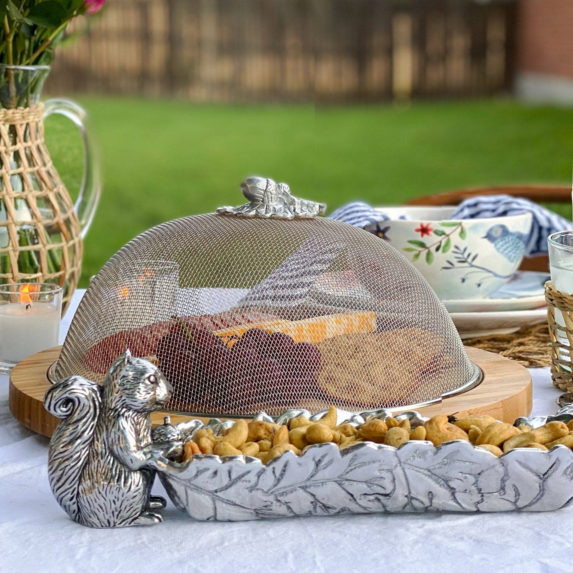 Arthur Court – wholesale Serving tray – Squirrel Cracker Tray4