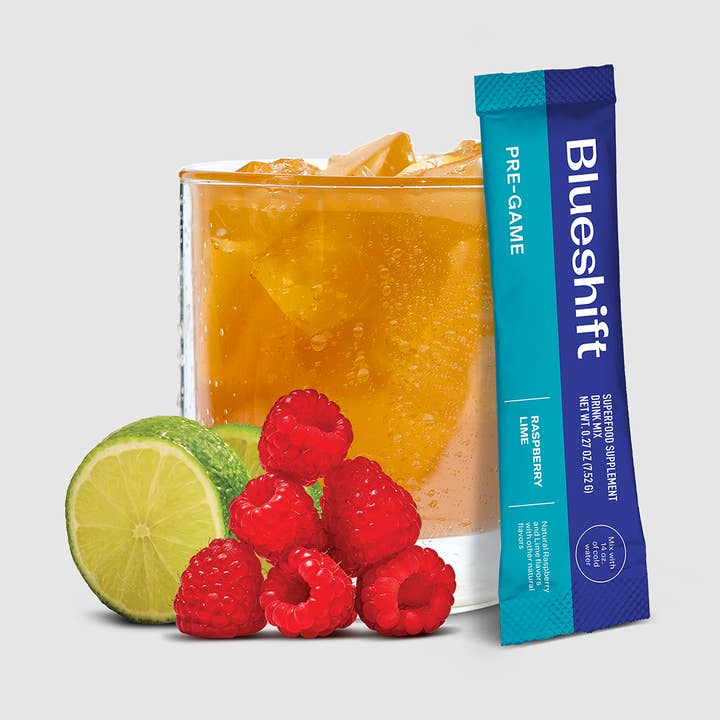 Blueshift Nutrition - Wholesale Powdered Health Drink - Pre-Game™ (Raspberry Lime)3