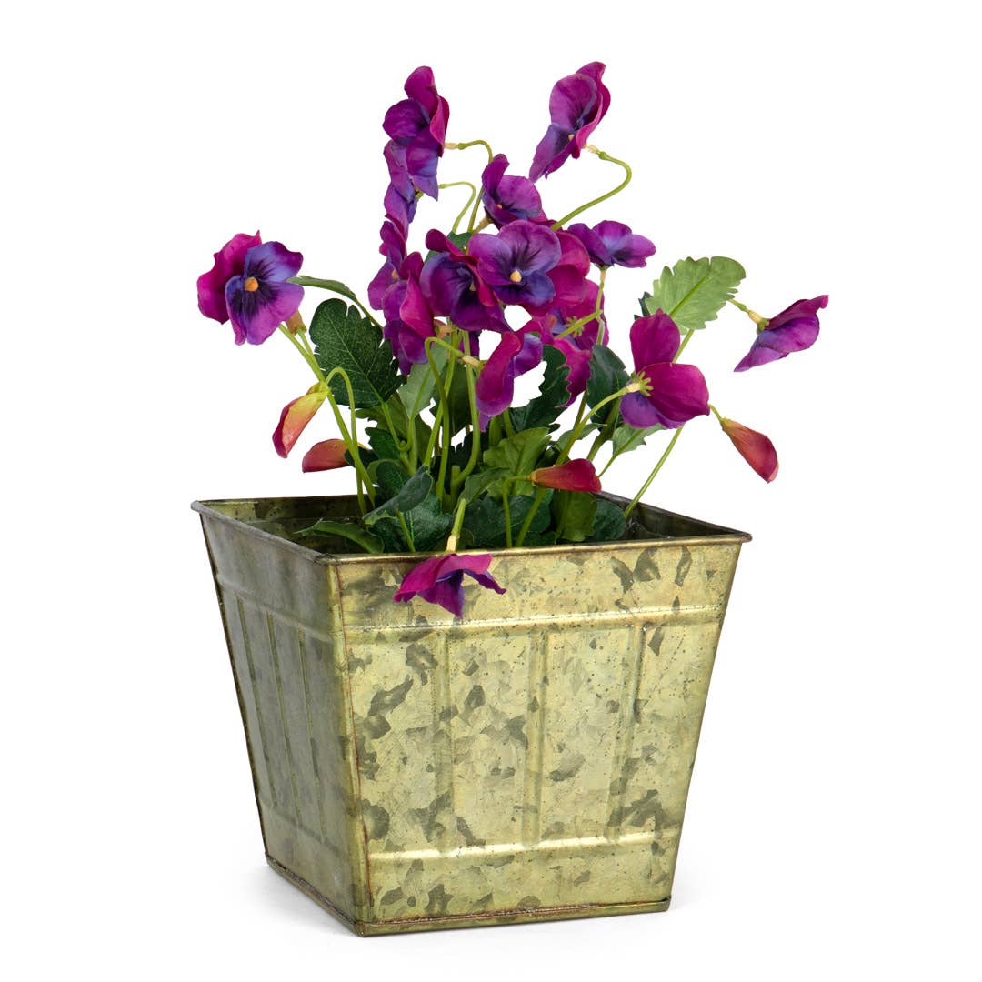 Willow Group - Wholesale Plant Pot - SQ TIN VERDIGRIS PLANTER1