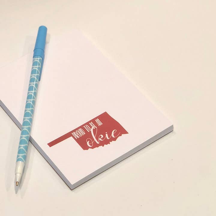 The Mad Padder - Wholesale Notepad - State Notepads - Oklahoma Proud To Be An Okie - Scratchpad3