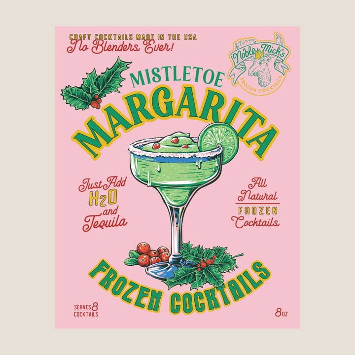 Cranberry Mistletoe Margarita Frozen Cocktail for wholesale by Noble Mick's - Craft Beverage Company