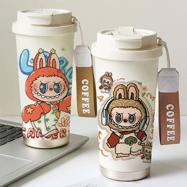 Cute monster Stainless steel insulated cup for wholesale by Little Trendy