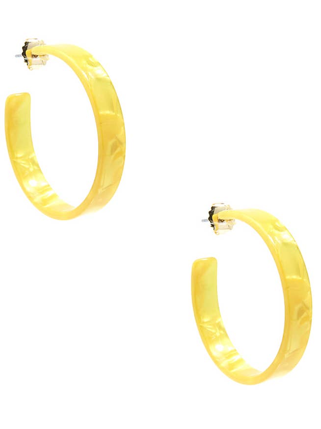 Yellow Hoop Earring for wholesale by Turtle Cay Island Wear
