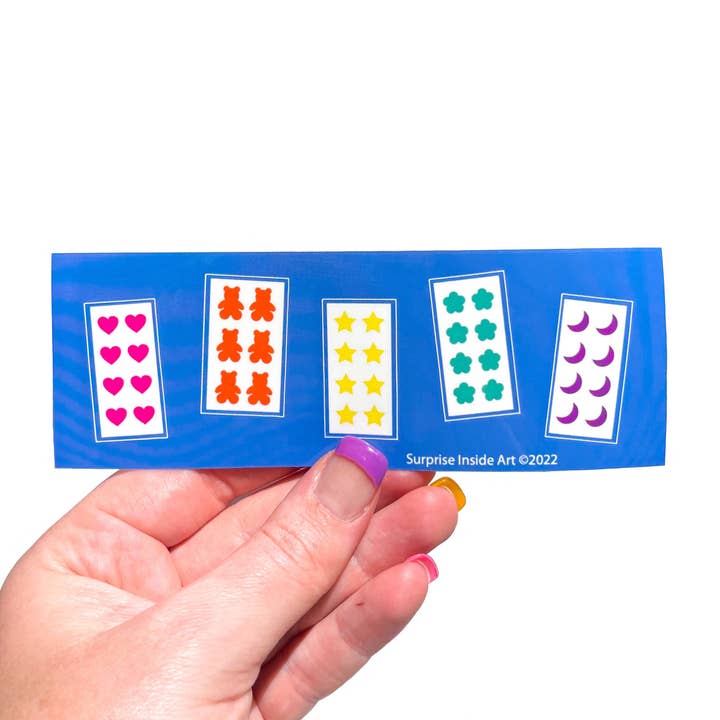 Mini Rainbow Sticker Sheets Weatherproof Vinyl Sticker Sheet for wholesale by Surprise Inside Art