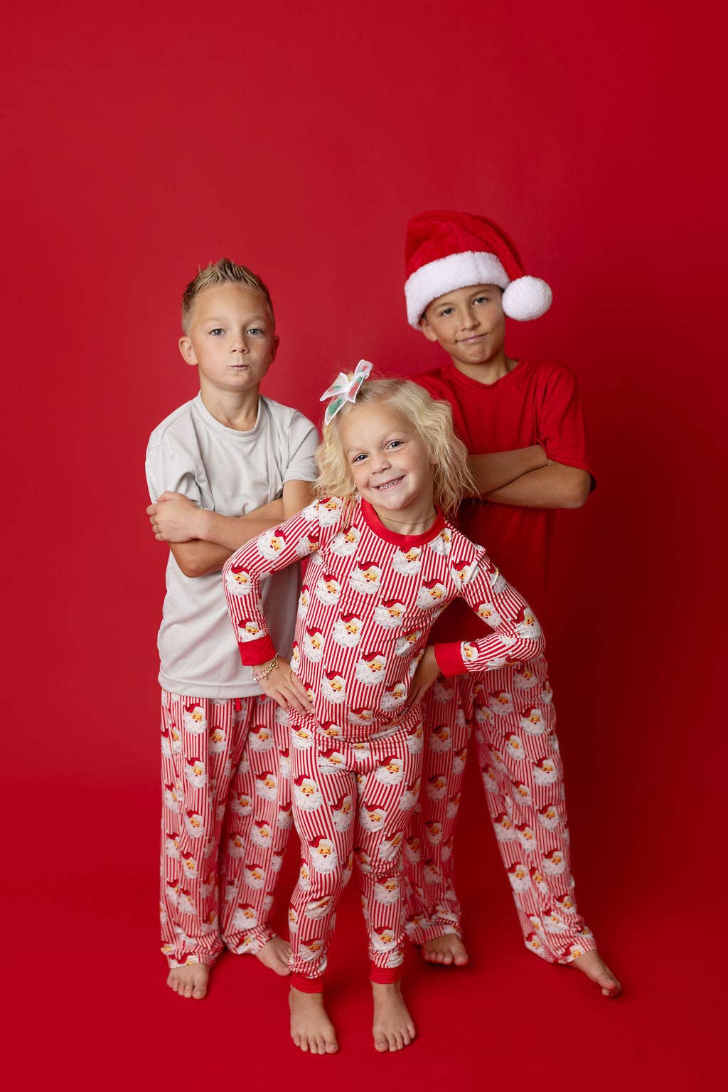 rainbow + co - Wholesale Sleepwear Set - Kids - Vintage Santa Two Piece Set0