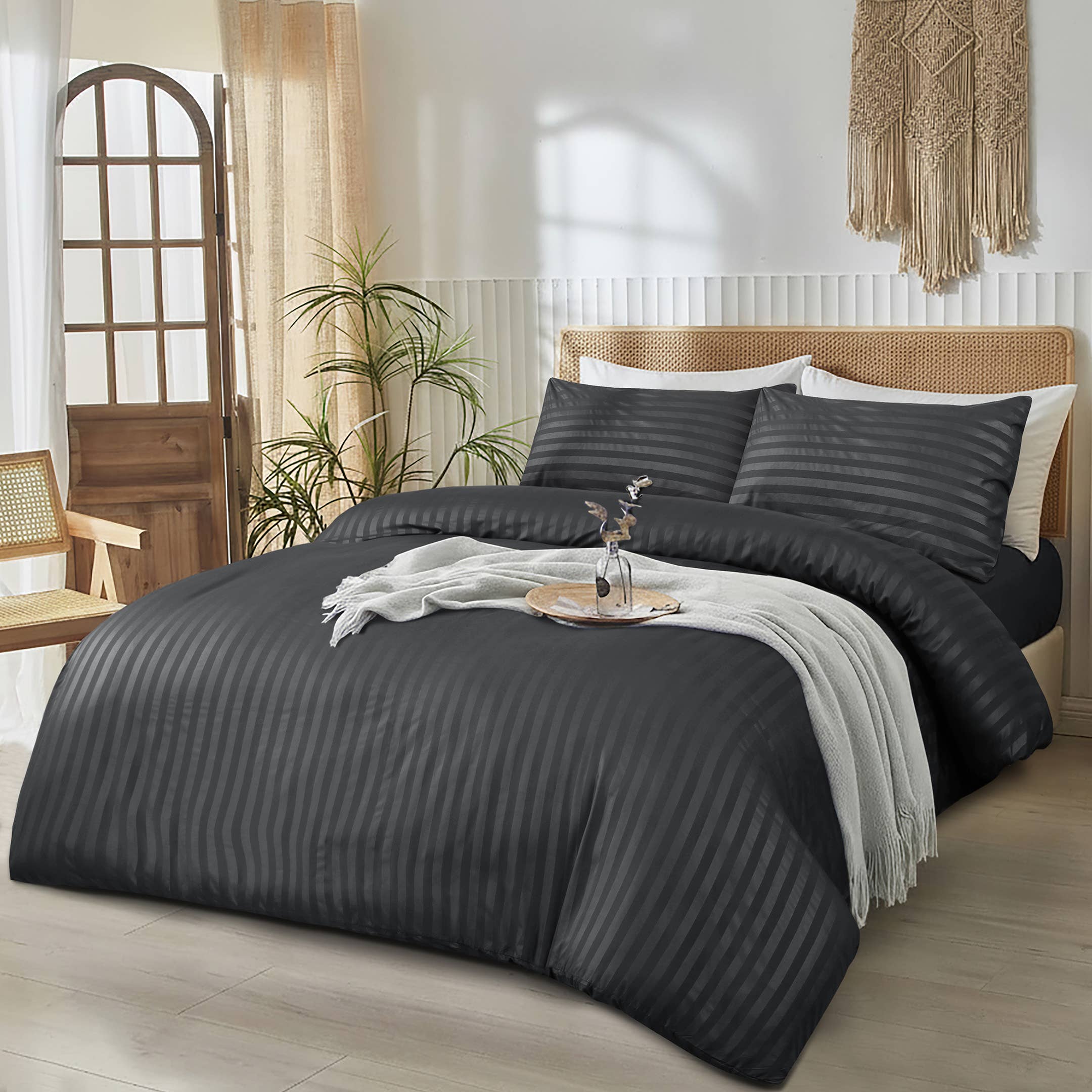 Cotton Passion – wholesale Sängkläder – Randigt påslakan set i lyxig 100 % mjuk mikrofiber9