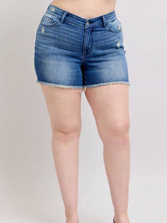 V-Front Shorts w Shield Pockets for wholesale by Judy Blue Jeans