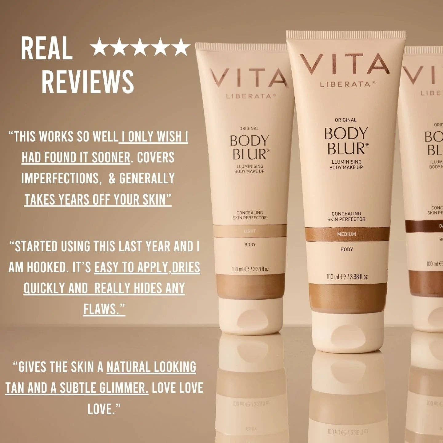 Encore Beauty - Wholesale Self-tanner - Vita Liberata Body Blur Medium 100ml NEW9