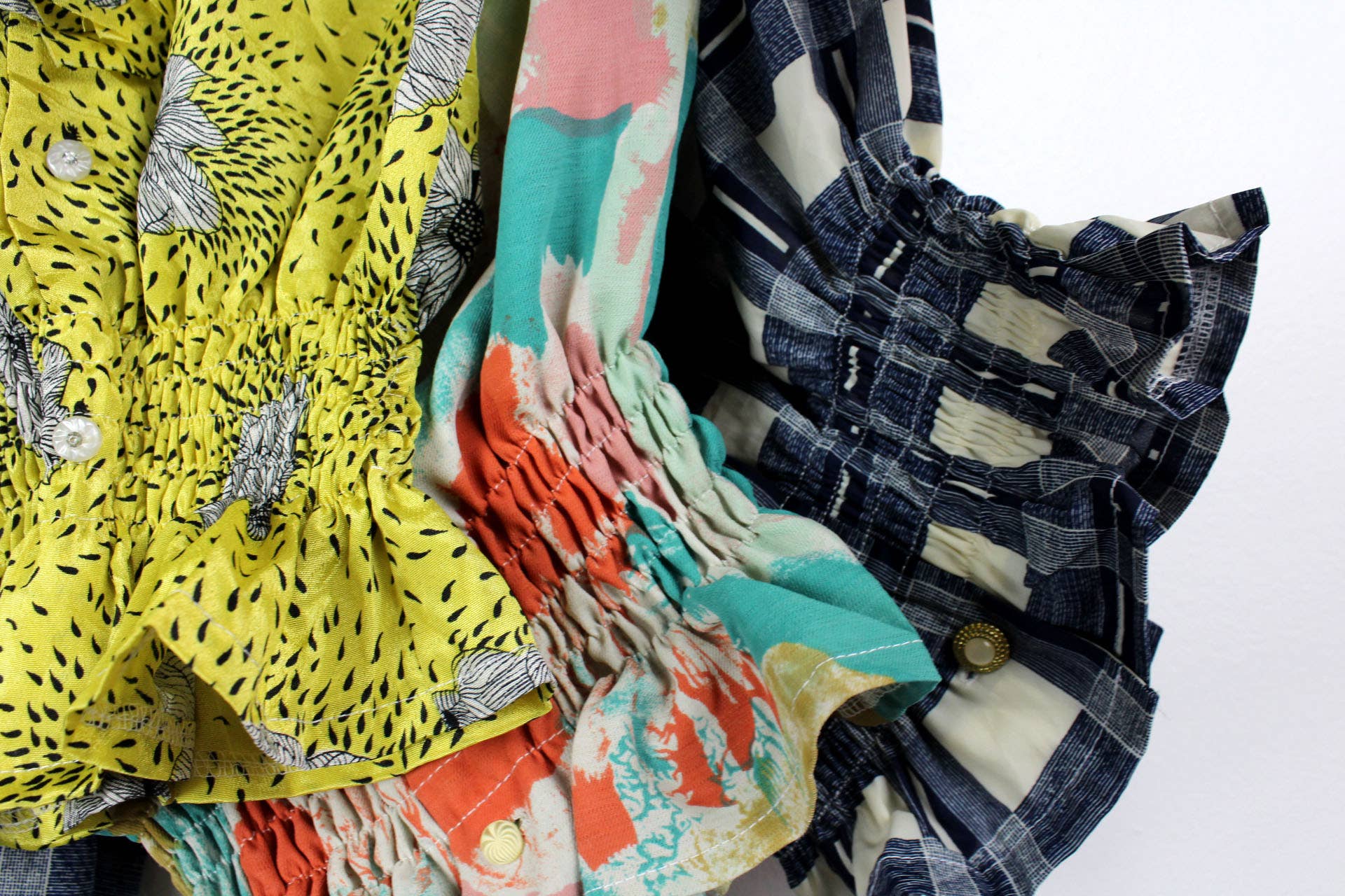 Sun's Out! - Wholesale Blouse - Women's - Reworked Vintage Long-Sleeve Button Up Blouse - Cinched5