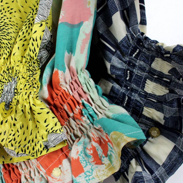 Sun's Out! - Wholesale Blouse - Women's - Reworked Vintage Long-Sleeve Button Up Blouse - Cinched5