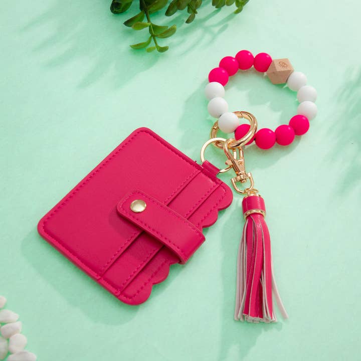 Sparkle Being - Wholesale Wristlet - Silicone Wristlet Wallet Keychain - Cute Card Holder (Jane)