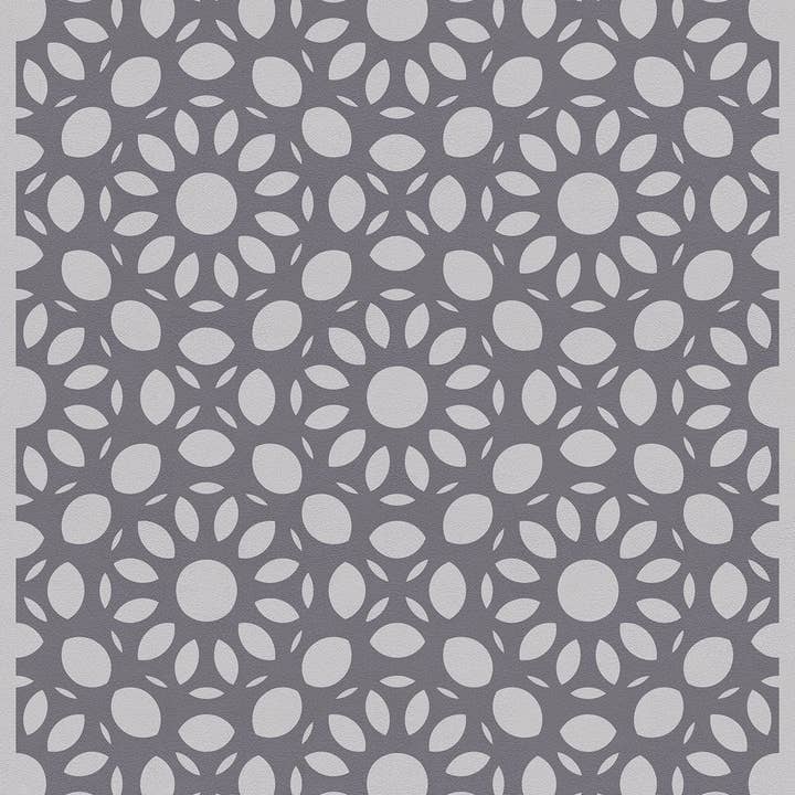 SBC Decor - Venta al por mayor Alfombra pequeña - Revestimiento de suelo de vinilo geométrico gris dalia para interiores y exteriores