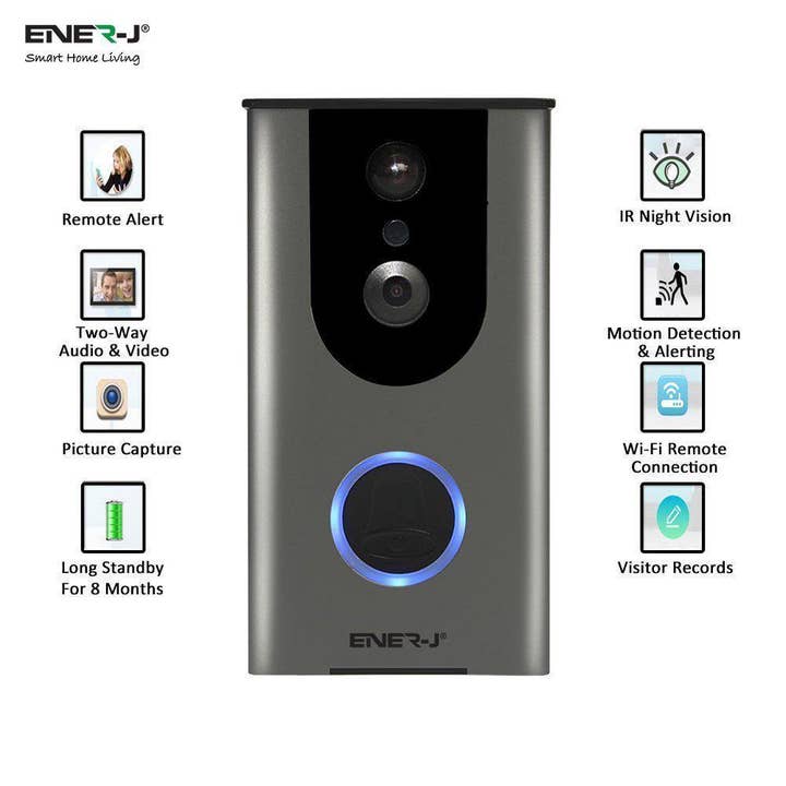 ENER-J - Wholesale Camera Strap - Smart Wireless Video Door Bell with In-Built Battery
