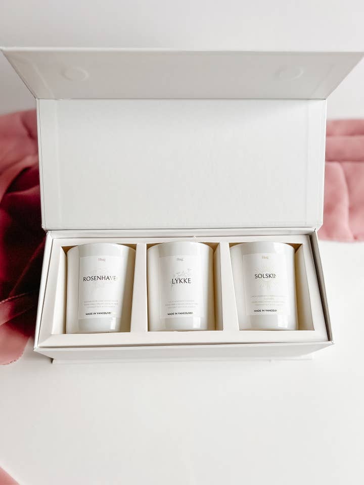 Conjunto de presentes de vela por atacado de Hug Forever Florals and Luxury Candles