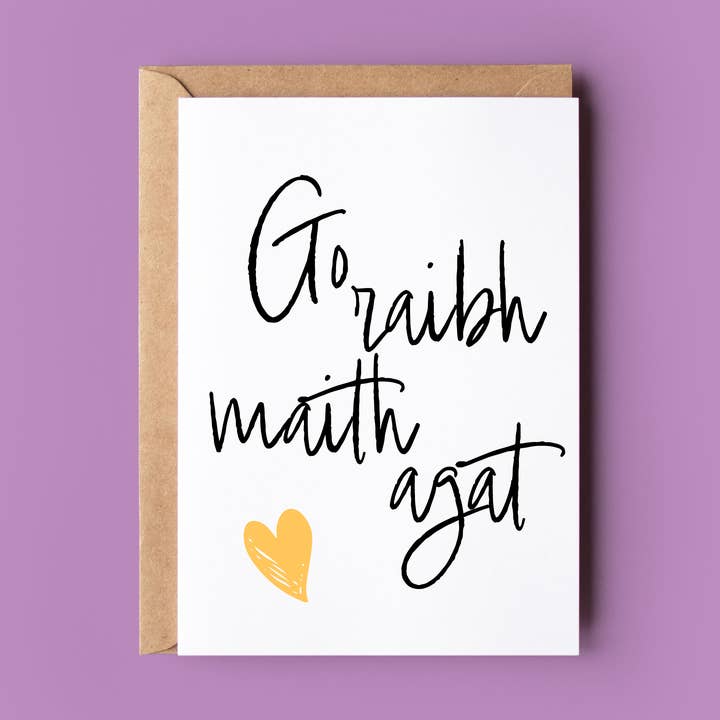 Go Raibh Maith Agat for wholesale by Wonky Cards