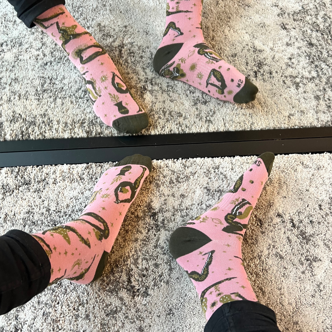 Pink Gold Yoga Sock for wholesale on Faire1