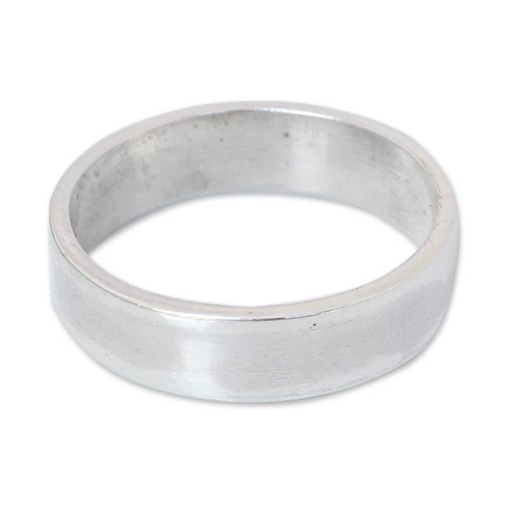 NOVICA Fidelity and Trust Sterling silver band ring for wholesale by NOVICA