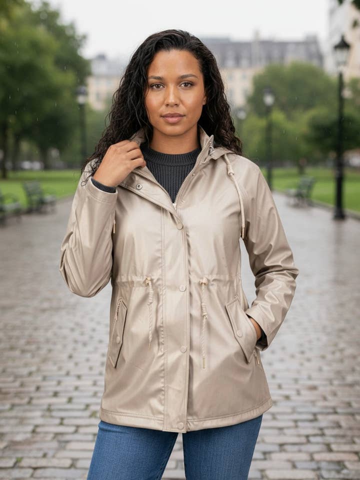 AN16W41 Regnrock, Guld, S till 5XL för wholesale av Saturne Paris - BIG SIZE EXCLUSIVE