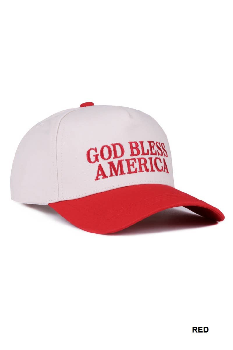 42POPS - Wholesale Baseball Cap - Women's - , 0827 God bless America two-tone canvas cotton cap SI-283891