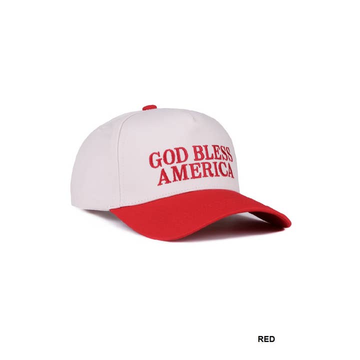 42POPS - Wholesale Baseball Cap - Women's - , 0827 God bless America two-tone canvas cotton cap SI-283891