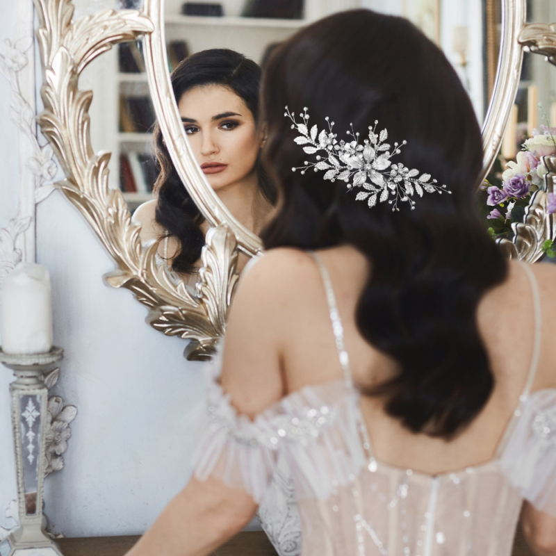 Athena Bridal Jewellery - Wholesale Fashion Headband - Women's - ATHENA COLLECTION - EXQUISITE CRYSTAL HEADPIECE - HC289 SILV6