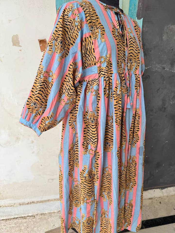 bhavnas boutique - Wholesale Dress - Women's - Indian Cotton Dress Tiger Printed Women's Dress5