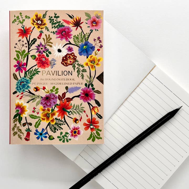 Tree of Life A6 Buckram Embossed Foiled Floral Notebook for wholesale by Pavilion