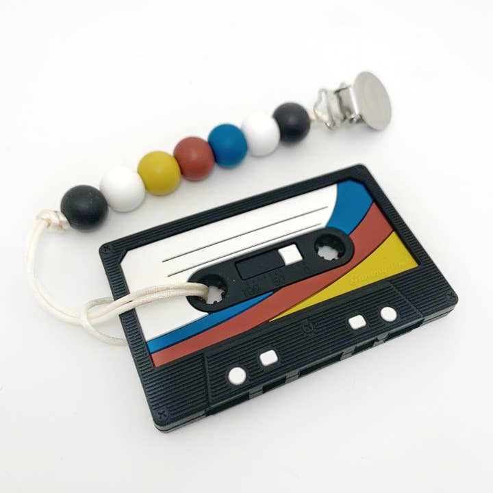 Gummy Chic - Wholesale Teether (Clip-On) - Baby - Retro Cassette Tape Teether Toy Beaded Clip - Newborn Gift5