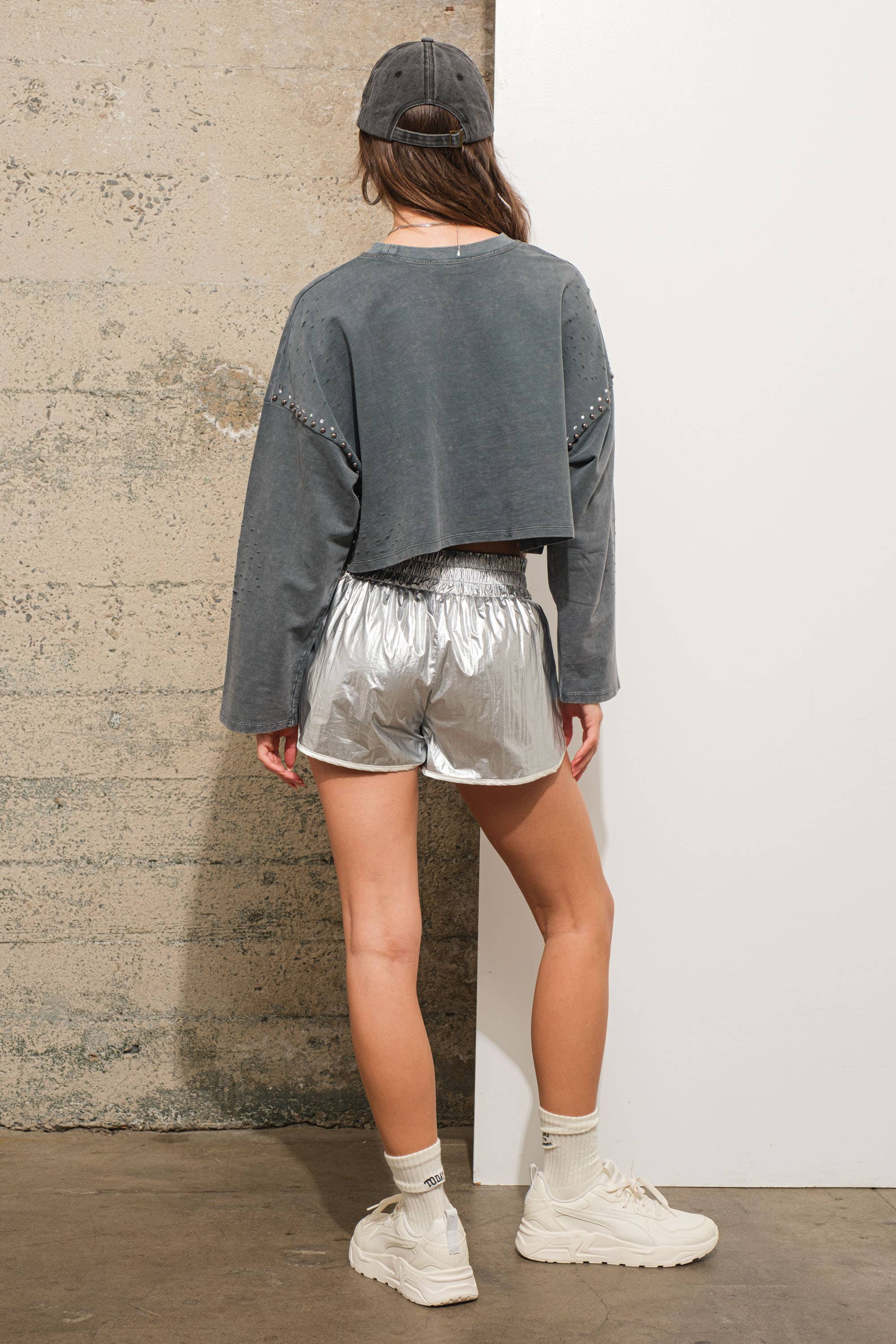 Blue B - Vente Sweat-shirt – femme - 22789T - Haut en molleton délavé6