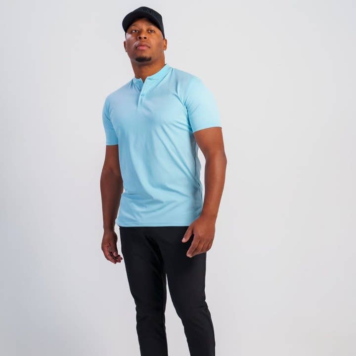 Polo à col Chris Blade pour la vente par PILLAR ATHLETICS