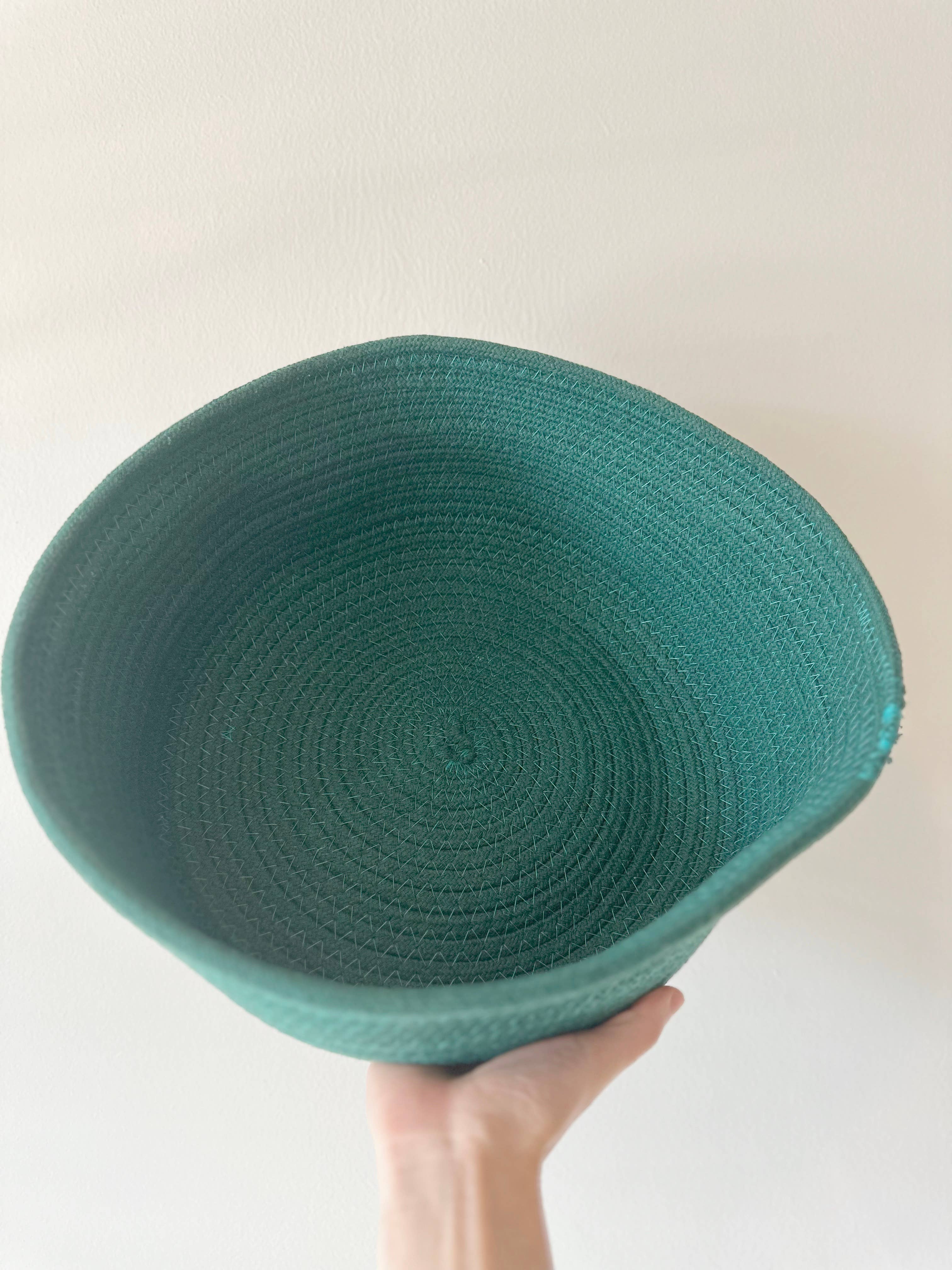 Monli Handcrafted Pet Toys - Venta al por mayor Cestas - Cesta de almacenamiento de cuerda de algodón reciclado: blanca, amarilla, verde1