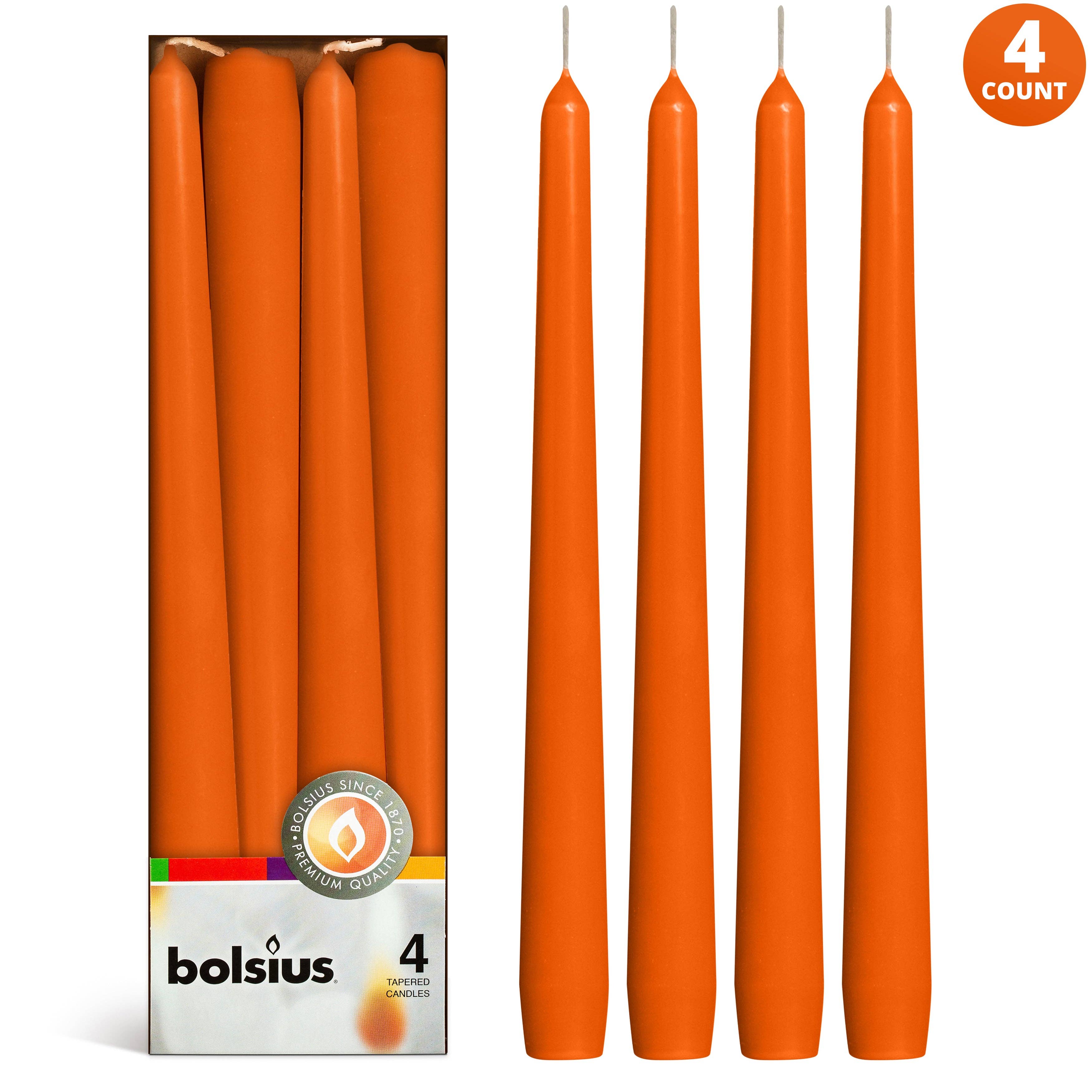 BOLSIUS - Wholesale Taps toelopende kaars/kandelaar - BOLSIUS hoge kegelkaarsen van 25 cm, set van 4 – decoratief, gekleurd, geurloos37