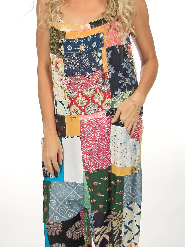 Kaleidoscope Accessories - Wholesale Overalls - Women's - Overalls Cotton Patchwork, Assorted Designs
