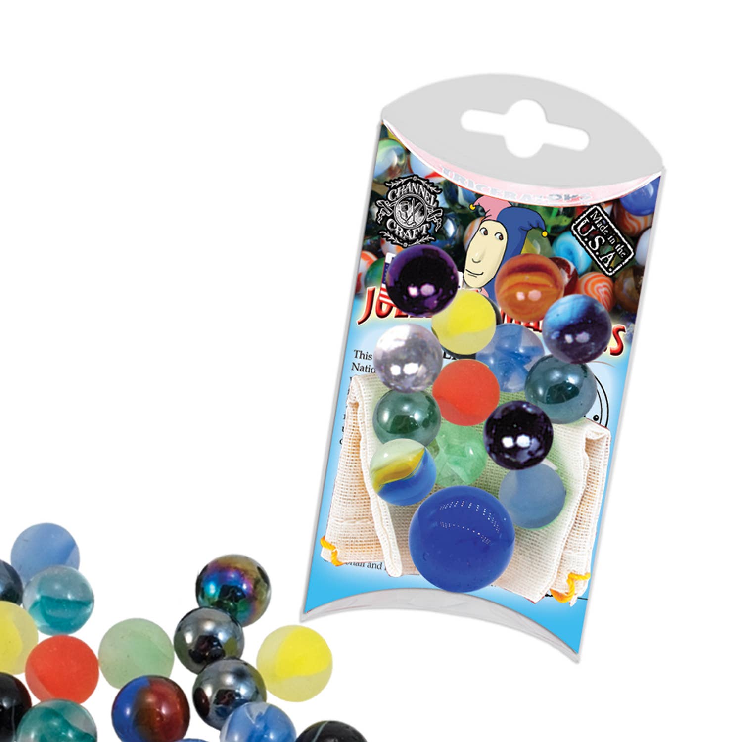 Jollie's Marbles in a Peg Pack for wholesale by Channel Craft