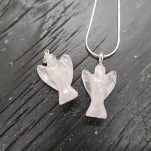 Crystal Cove – wholesale Individual charm/pendant – Rose Quartz Angel Pendant