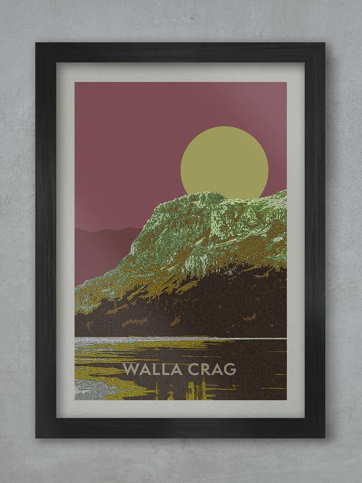 Walla Crag Sunset - Lake District poster print for wholesale by The Northern Line