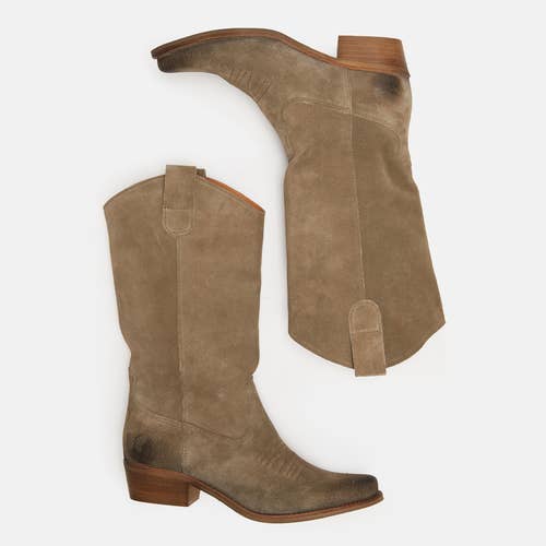 Women´S Leather Cowboy Boots - Gerbera 7962 Marvin Lead Grey for wholesale on Faire3