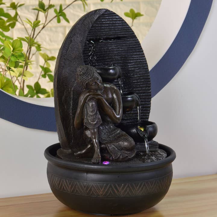 Zen'Arôme - Wholesale Decorative Tabletop Object - Zen Buddha Grace Fountain with Removable Buddha Statue4
