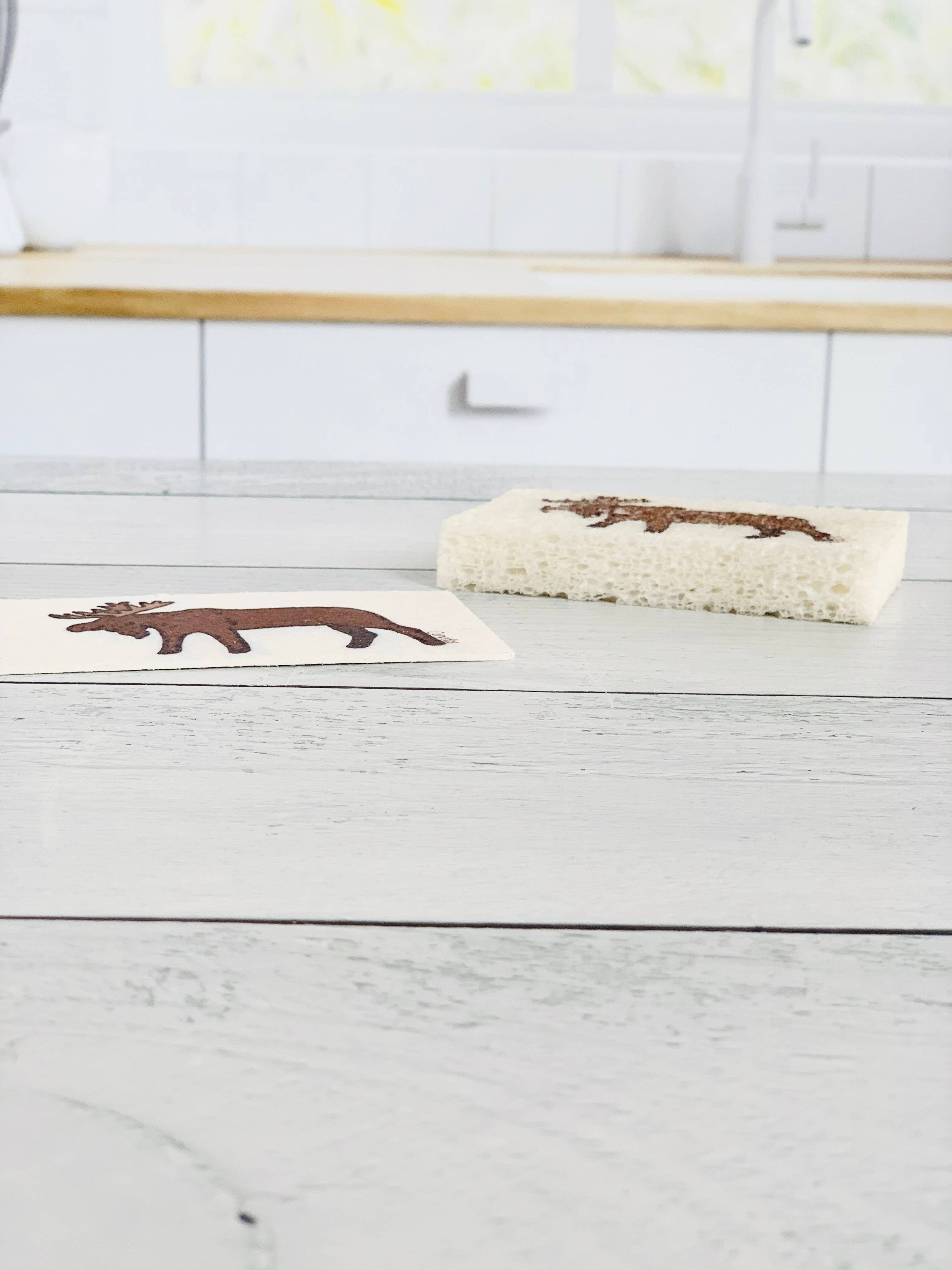 Corvidae drawings & designs – Engroshandel Rengøringssvamp – Bear Moose Bison Komposterbar Pop Up Sponge - sæt med 34