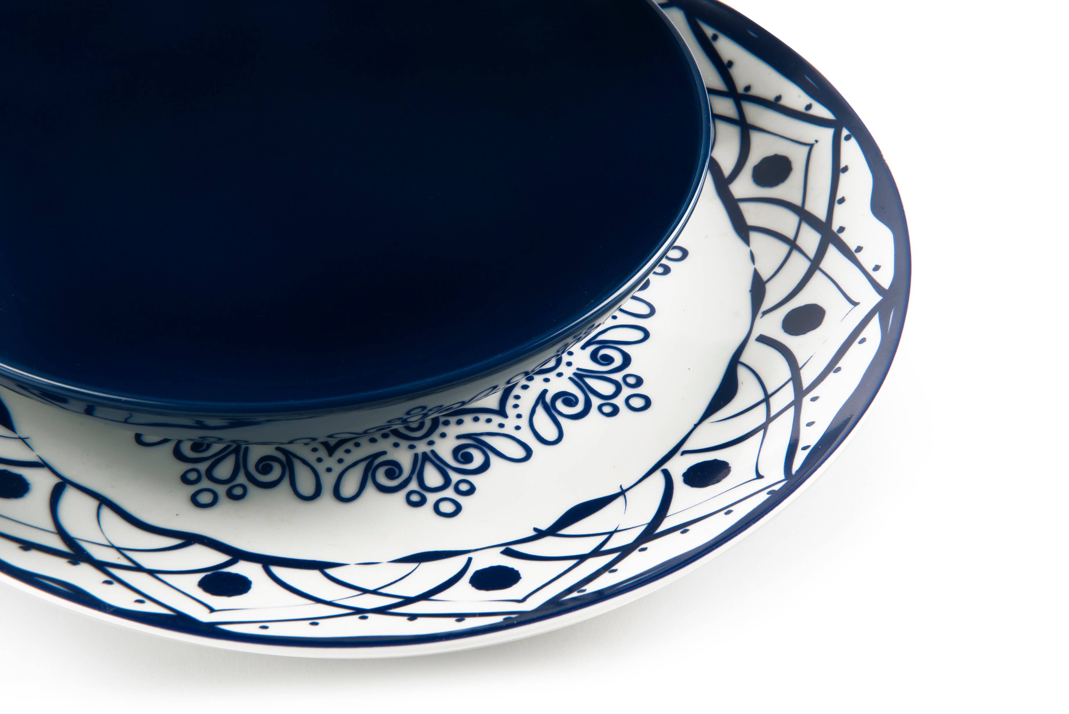 multicolour 18-Piece Dinnerware Set Boheme Blue for wholesale on Faire2