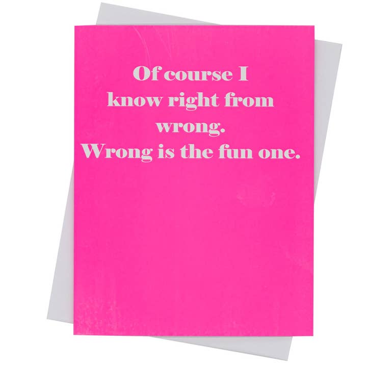 BIGLIETTO DI AUGURI - Naturalmente so distinguere il bene dal male... per la vendita all'ingrosso da parte di Mary Phillips Designs