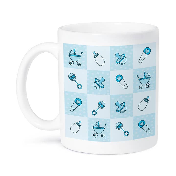 3dRose, Nyfödd Present Ljusblå, Mugg för wholesale av 3dRose