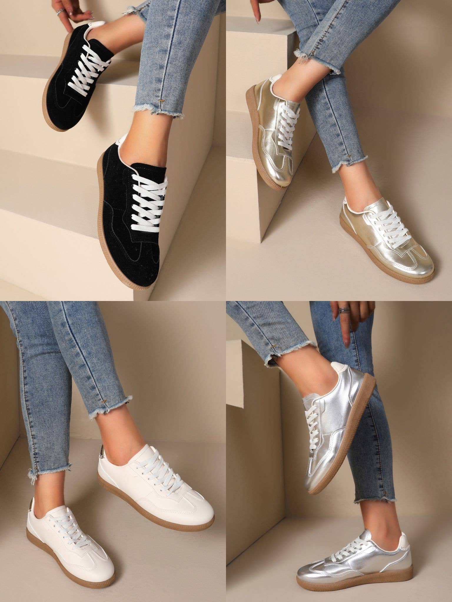No Doubt Shoes - Wholesale Lifestyle Sneakers - Women's - WOMEN'S FAUX SUEDE CASUAL GUM SOLE SNEAKERS9