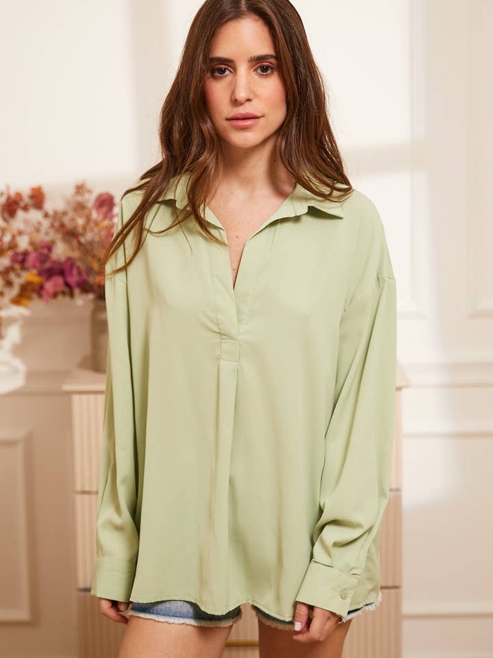 YOLAN 10266 Bluse für den Großhandel von GOLDEN LIVE PARIS