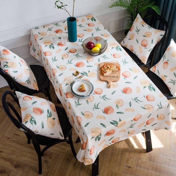 ACCITY - Wholesale Tablecloth - HOME BLUE ROSE PRINT PASTORAL TABLECLOTH_CWMM094310